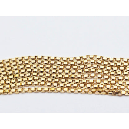Vintage 14K Yellow Gold Box Link Chain Necklace