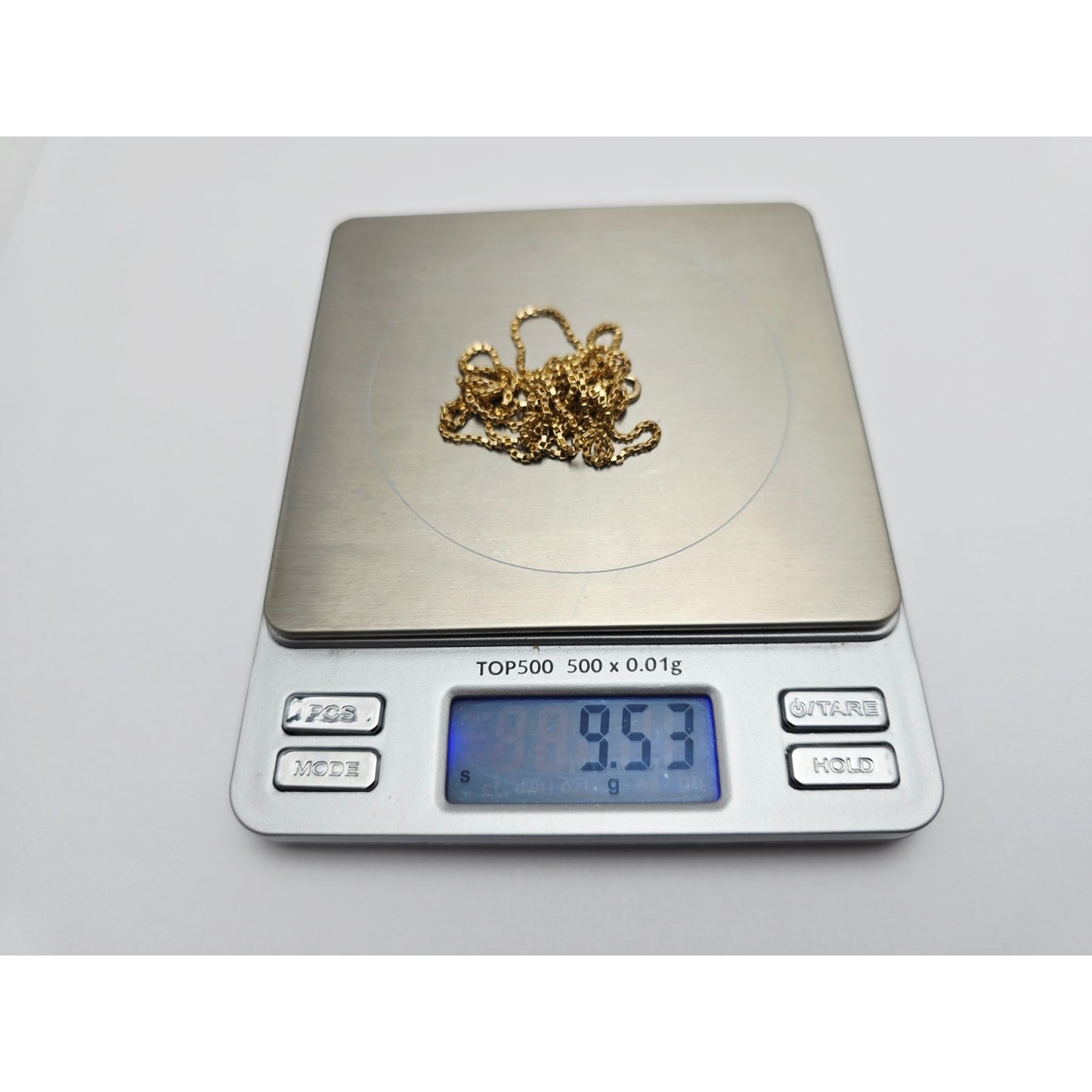 Vintage 14K Yellow Gold Box Link Chain Necklace