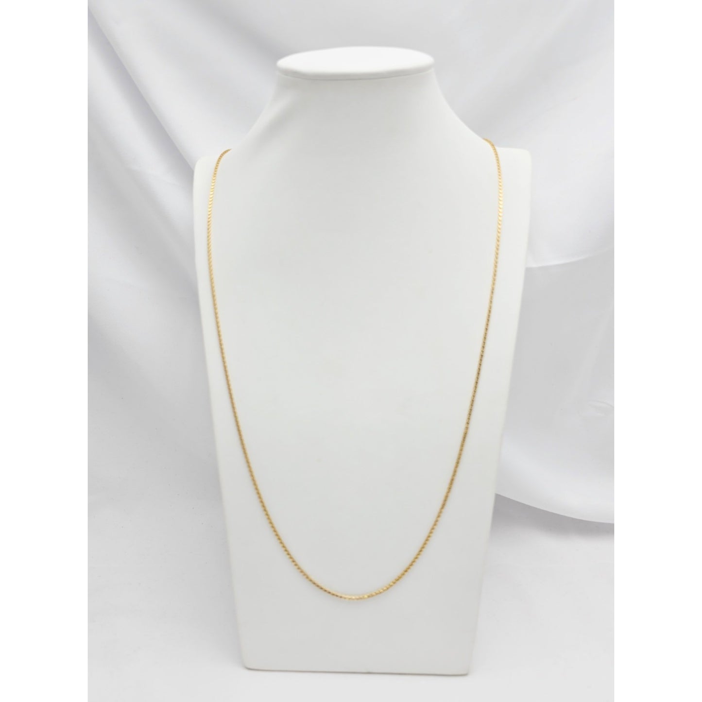 Vintage 14K Yellow Gold Box Link Chain Necklace