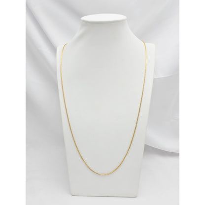 Vintage 14K Yellow Gold Box Link Chain Necklace