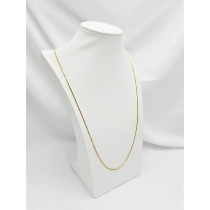 Vintage 14K Yellow Gold Box Link Chain Necklace