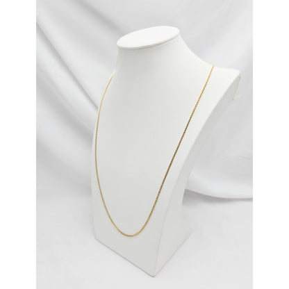 Vintage 14K Yellow Gold Box Link Chain Necklace