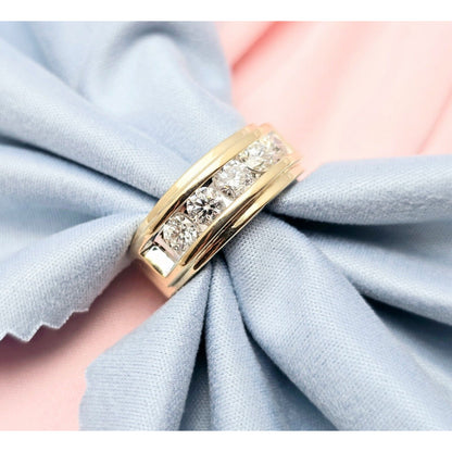 10K White Gold Lab Grown/CVD Men's Ring