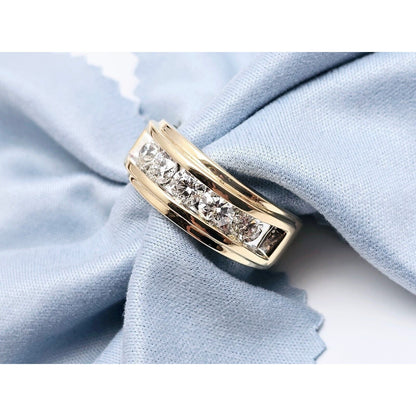 10K White Gold Lab Grown/CVD Men's Ring