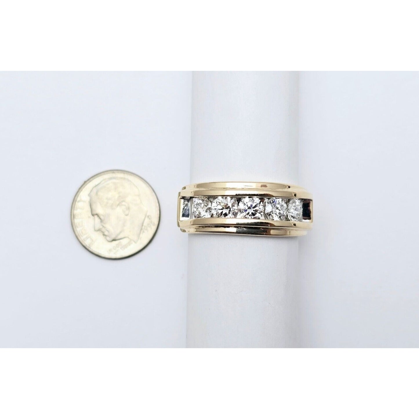 10K White Gold Lab Grown/CVD Men's Ring