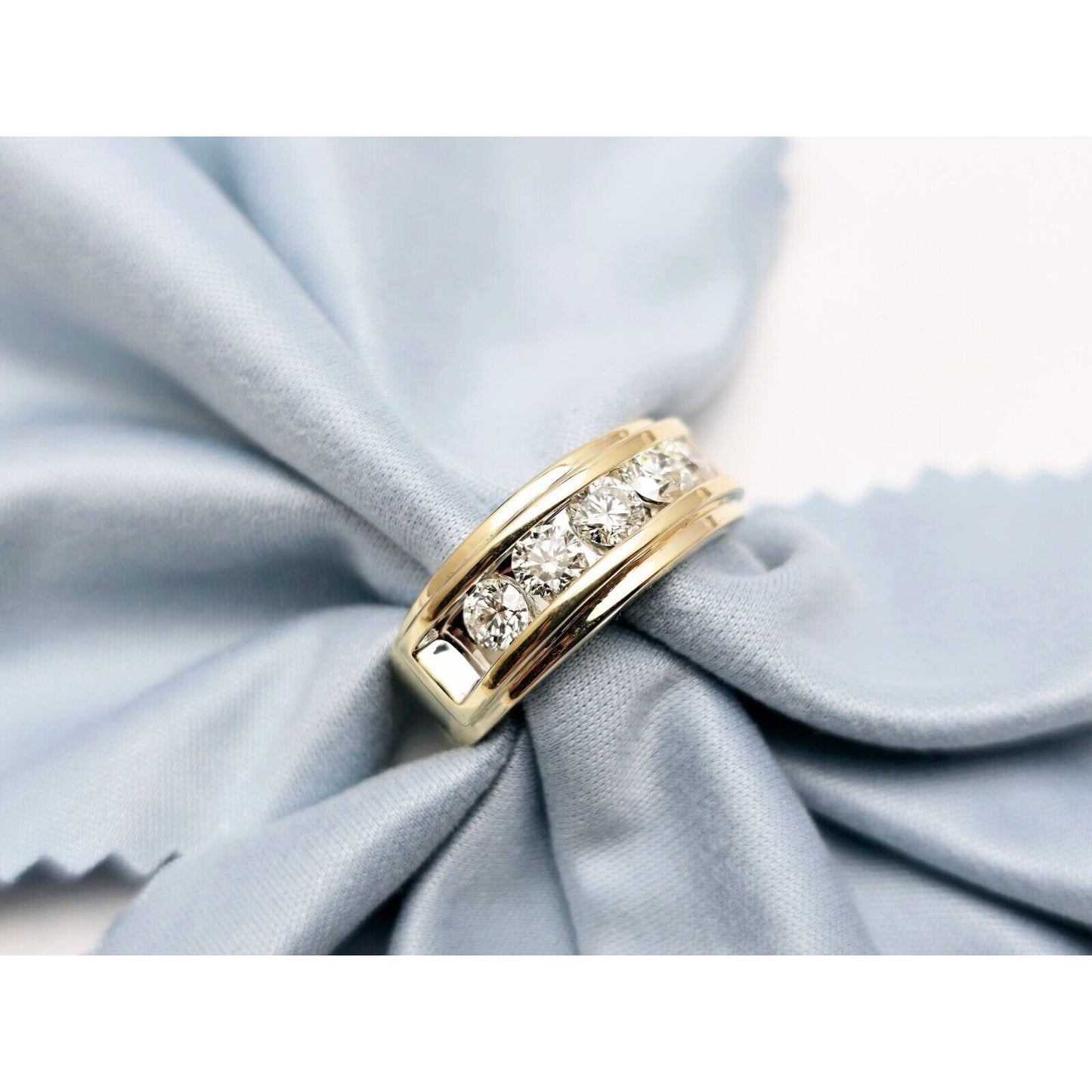 10K White Gold Lab Grown/CVD Men's Ring