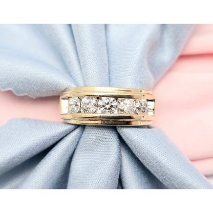 10K White Gold Lab Grown/CVD Men's Ring