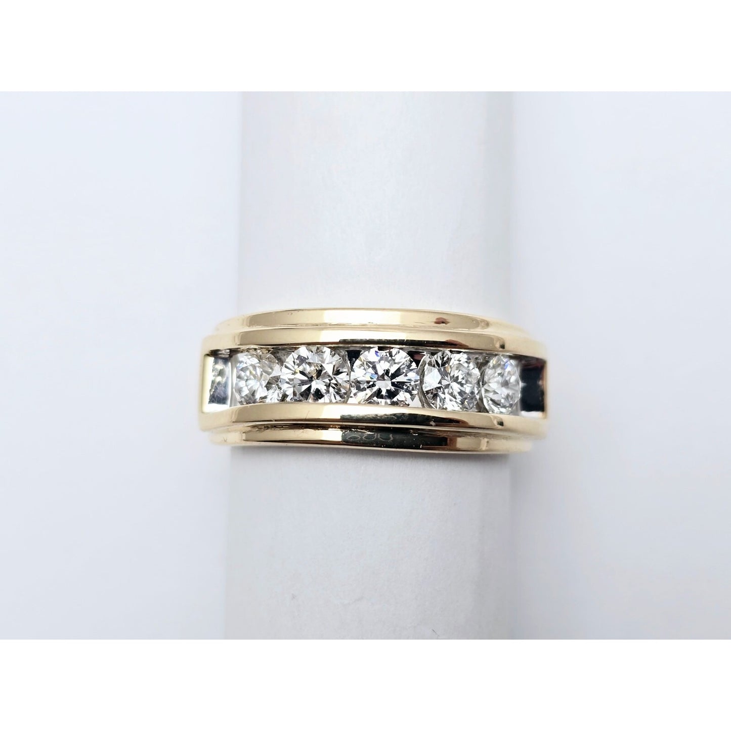 10K White Gold Lab Grown/CVD Men's Ring