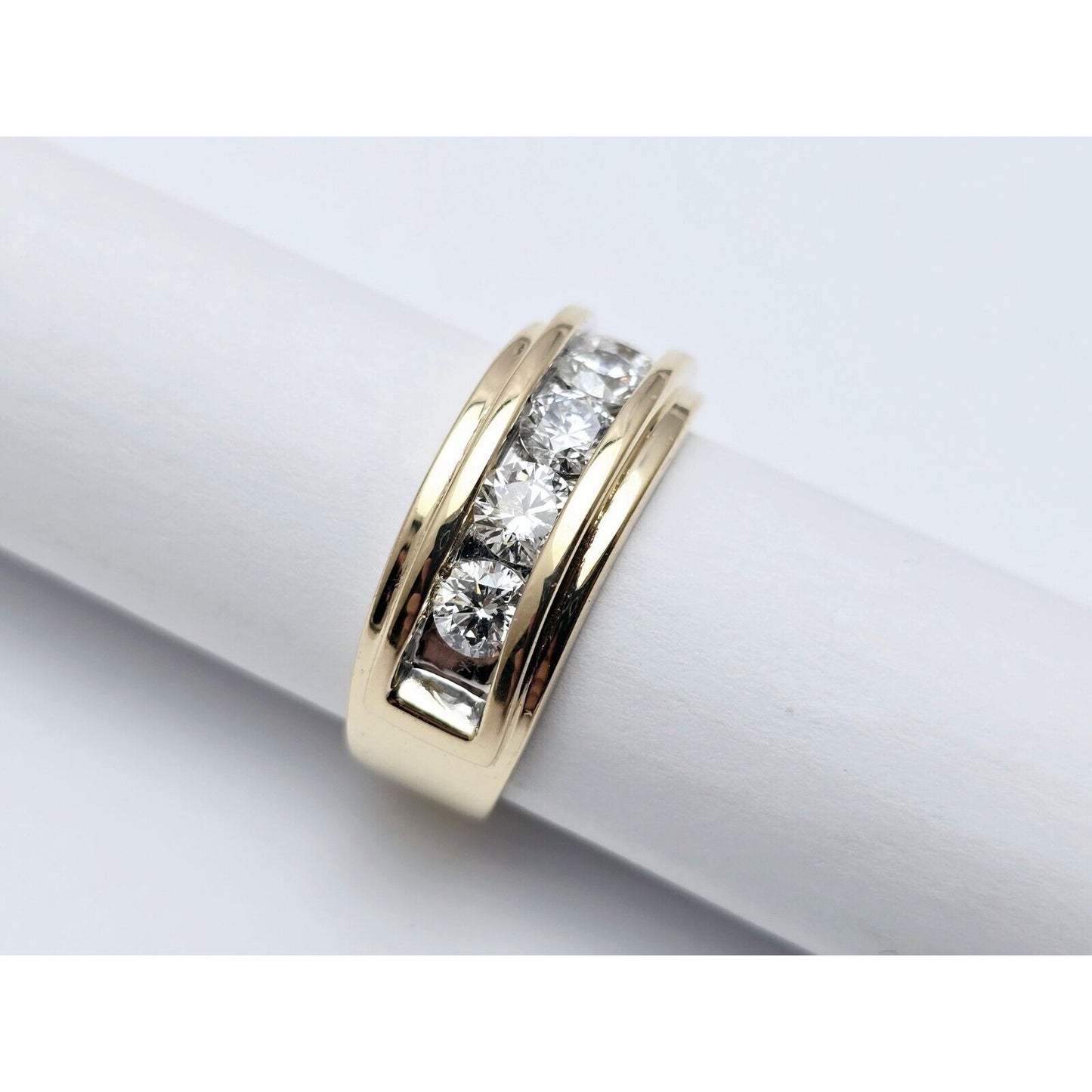 10K White Gold Lab Grown/CVD Men's Ring