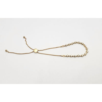 10K Yellow Gold Diamond Resizable Link Bracelet