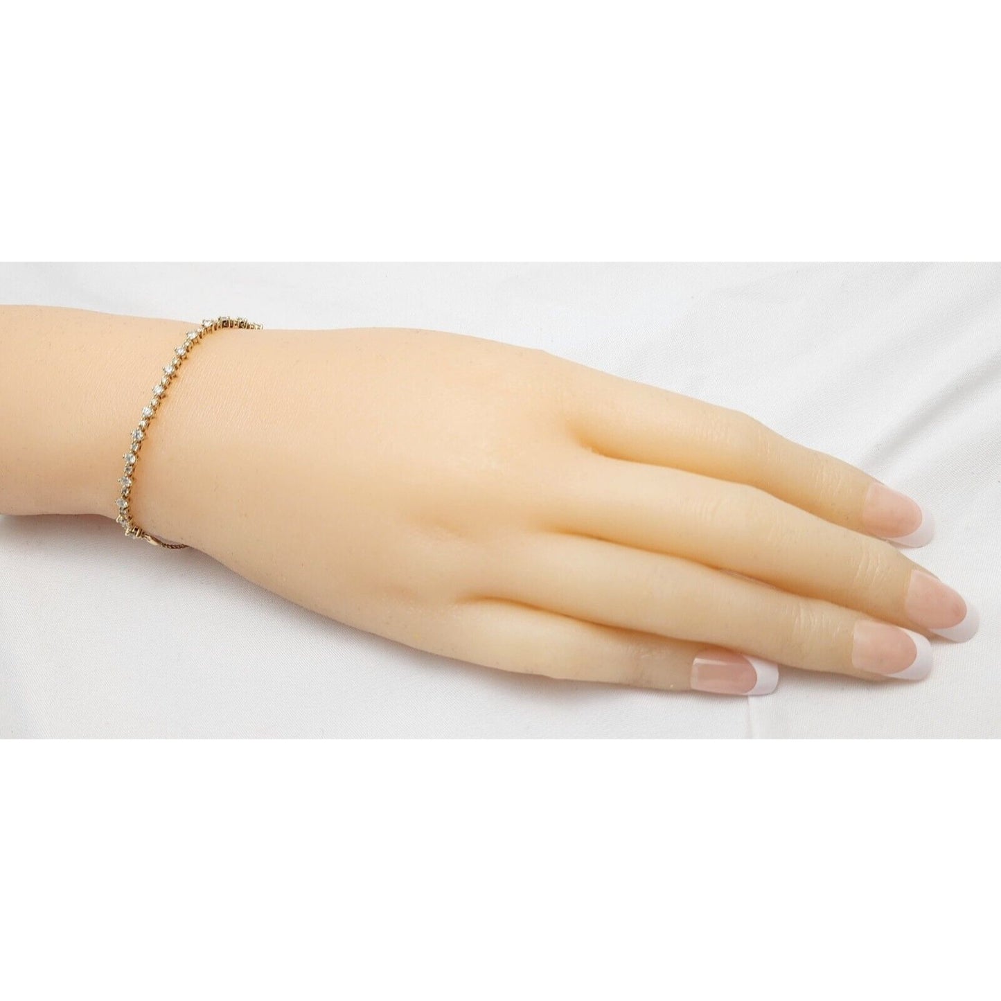 10K Yellow Gold Diamond Resizable Link Bracelet