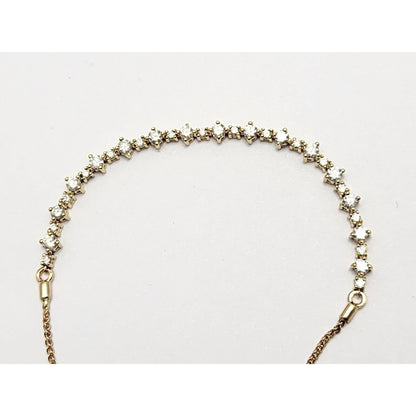 10K Yellow Gold Diamond Resizable Link Bracelet