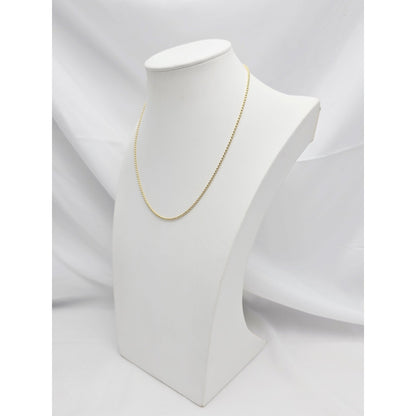 14K Yellow Gold Bead Ball Link Chain Necklace