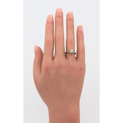 14K White Gold Old European Cut Diamond Solitaire Ring