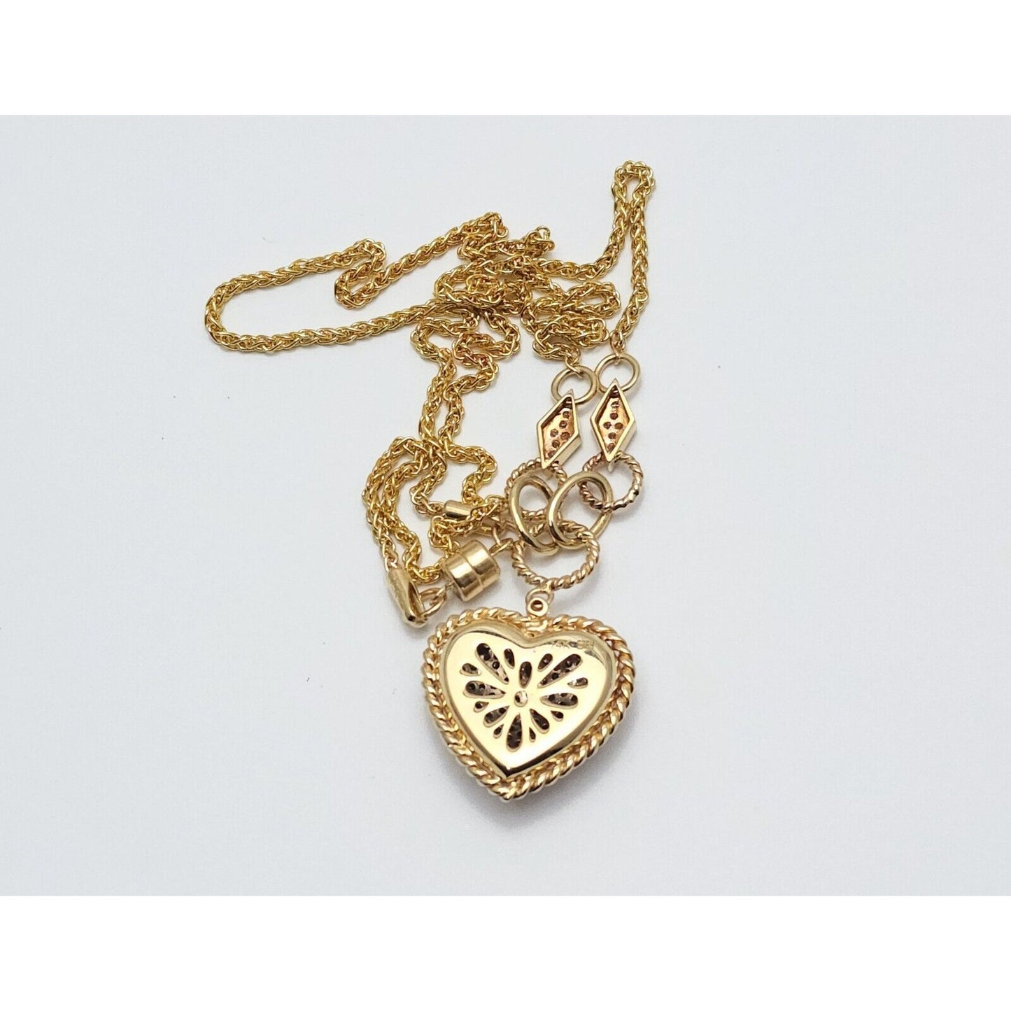 D'Oro by EFFY Diamond Pave Diamond Heart Pendant & Necklace in 14K Yellow Gold