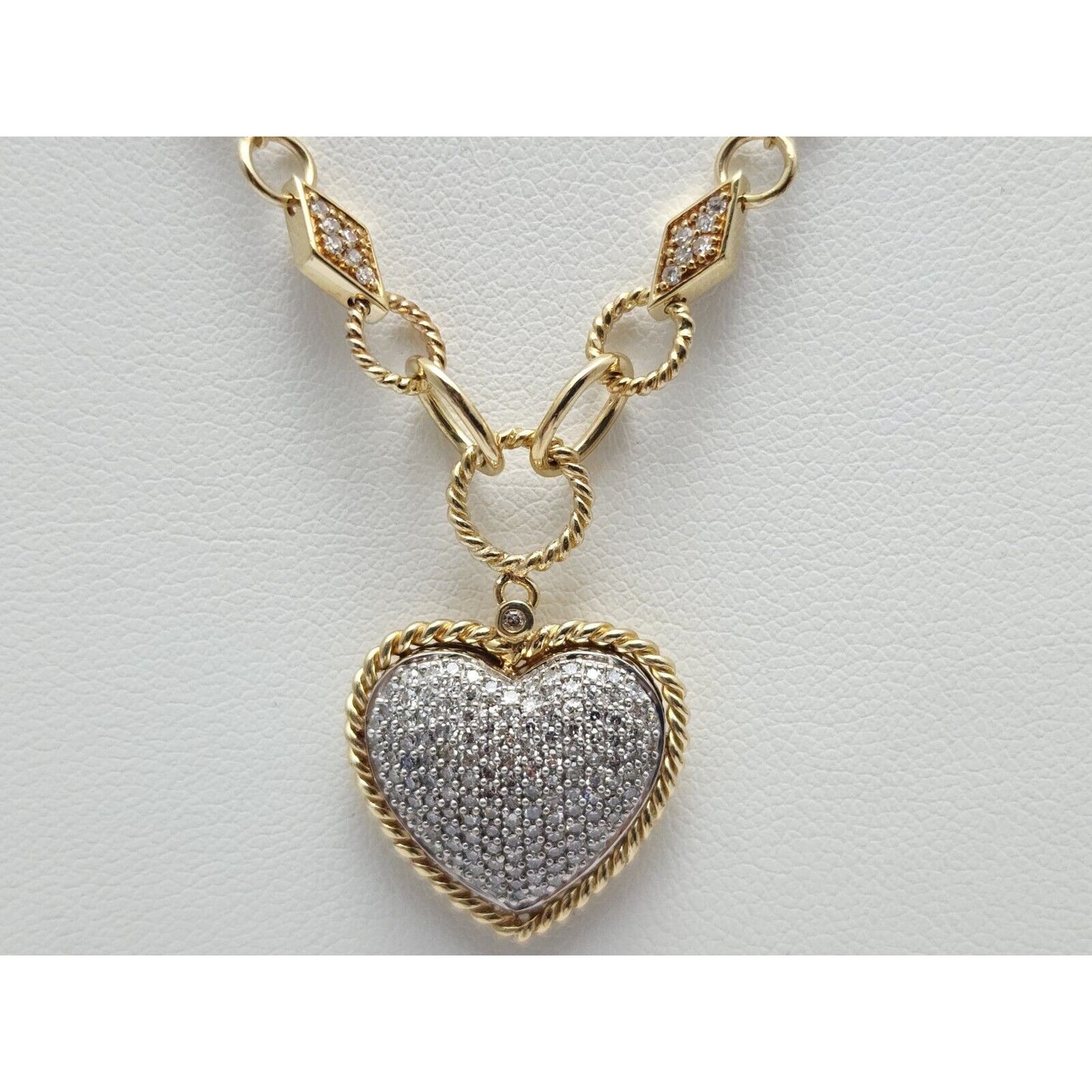 D'Oro by EFFY Diamond Pave Diamond Heart Pendant & Necklace in 14K Yellow Gold