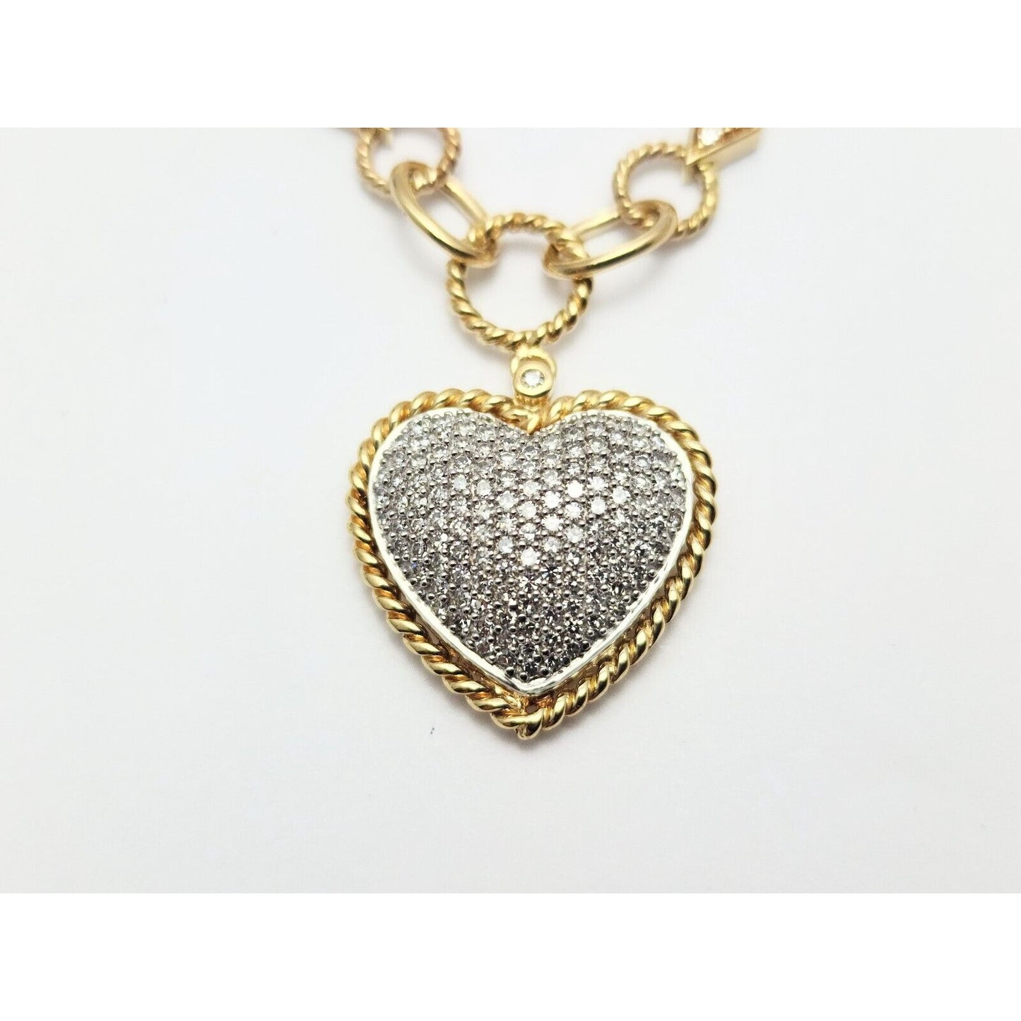 D'Oro by EFFY Diamond Pave Diamond Heart Pendant & Necklace in 14K Yellow Gold