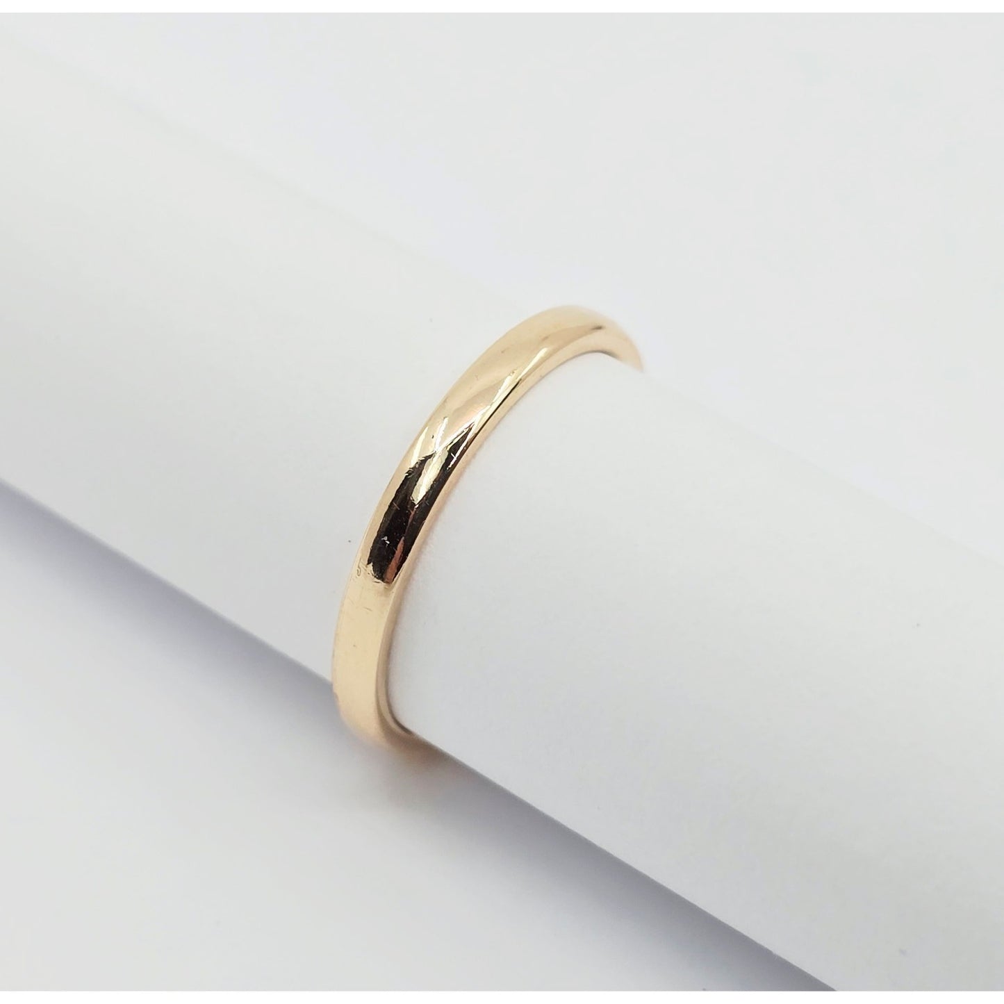 Thin 14K Rose Gold Polished Wedding Band Ring
