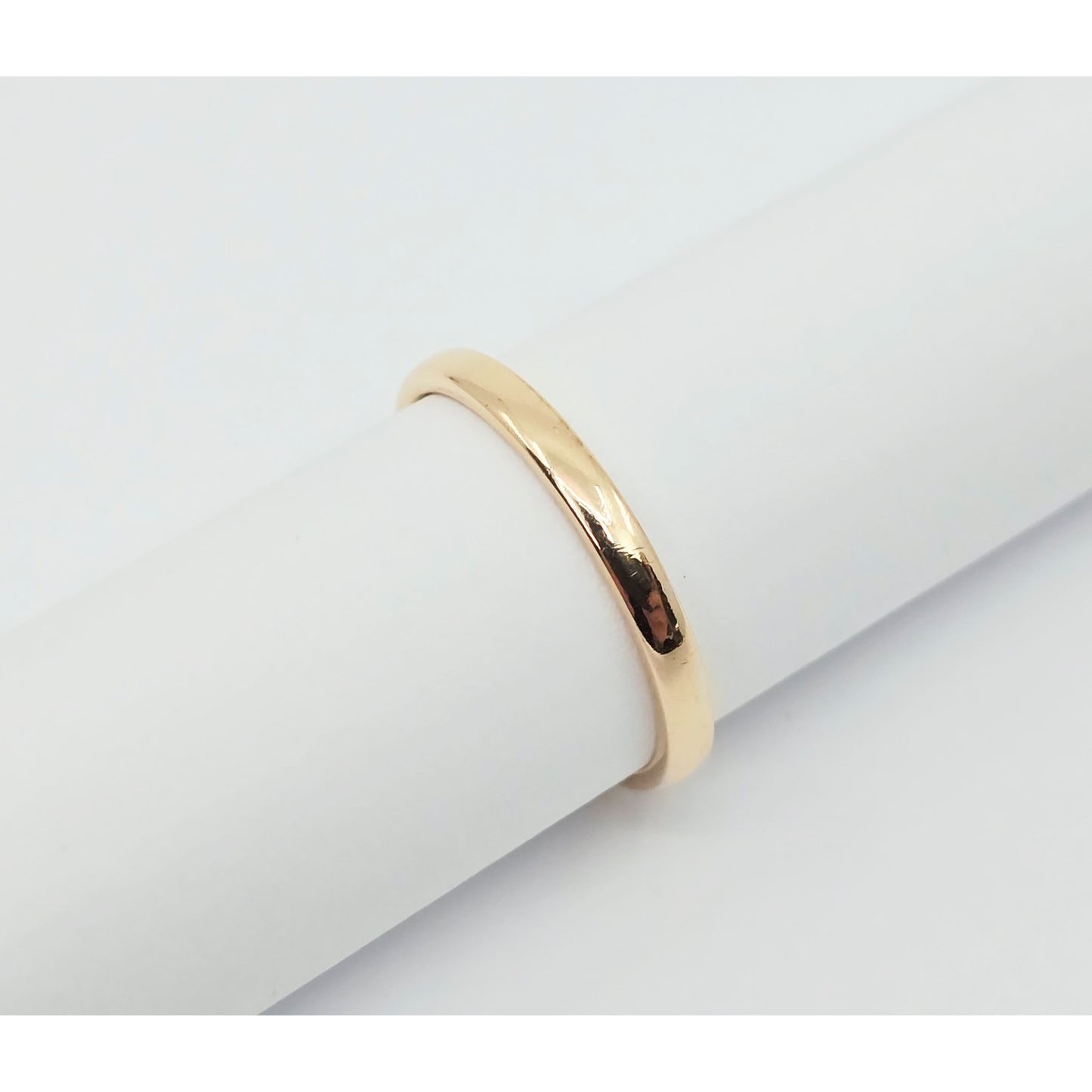 Thin 14K Rose Gold Polished Wedding Band Ring