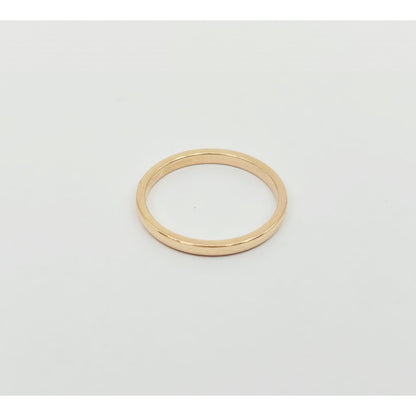 Thin 14K Rose Gold Polished Wedding Band Ring