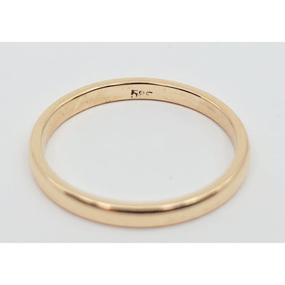 Thin 14K Rose Gold Polished Wedding Band Ring