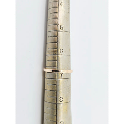 Thin 14K Rose Gold Polished Wedding Band Ring