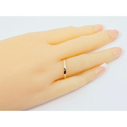 Thin 14K Rose Gold Polished Wedding Band Ring