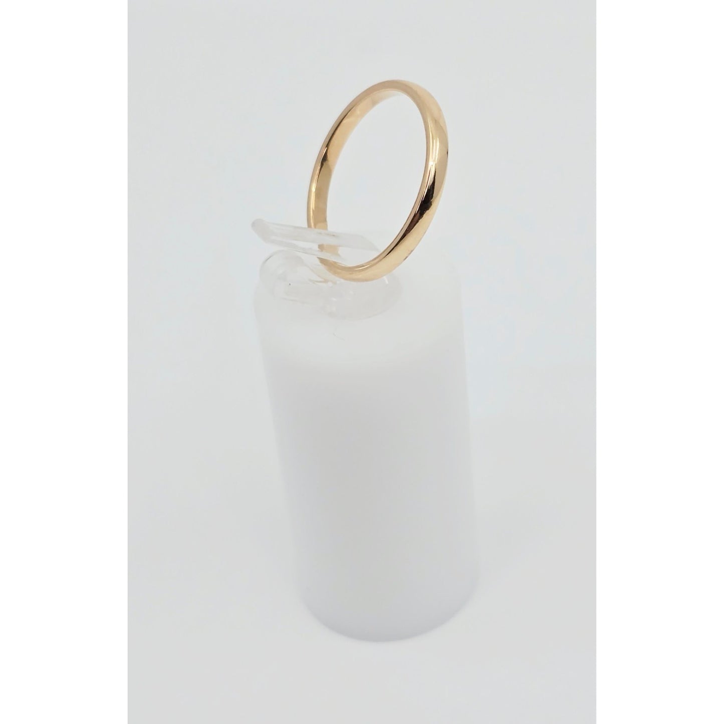 Thin 14K Rose Gold Polished Wedding Band Ring