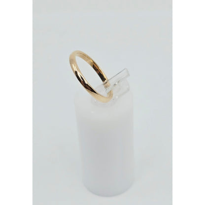 Thin 14K Rose Gold Polished Wedding Band Ring