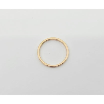 Thin 14K Rose Gold Polished Wedding Band Ring