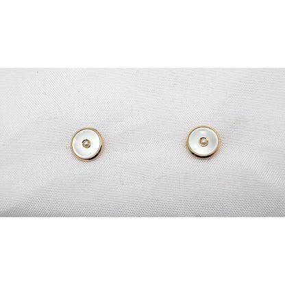 Vintage Bodkin 14K Yellow Gold Mother of Pearl Cufflinks