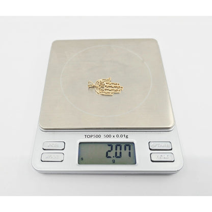 14K Yellow Gold Hamsa Hand Charm Pendant