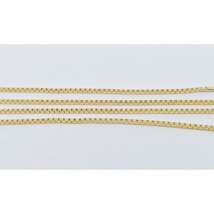 14K Yellow Gold Box Link Chain Necklace