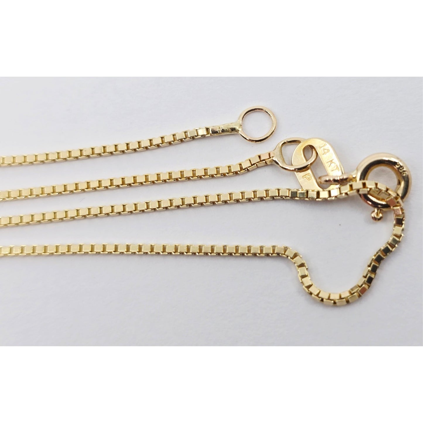 14K Yellow Gold Box Link Chain Necklace