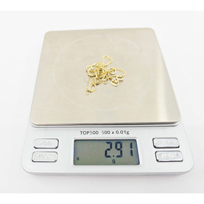 14K Yellow Gold Box Link Chain Necklace