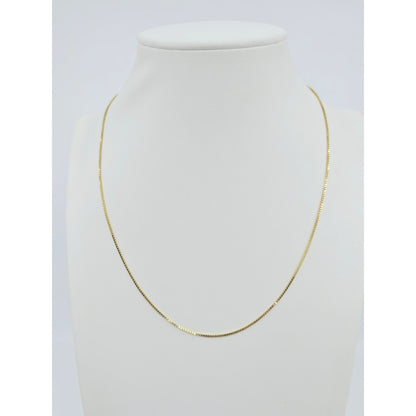 14K Yellow Gold Box Link Chain Necklace