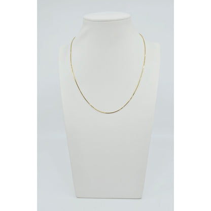 14K Yellow Gold Box Link Chain Necklace