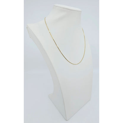 14K Yellow Gold Box Link Chain Necklace