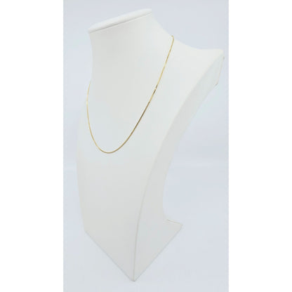 14K Yellow Gold Box Link Chain Necklace