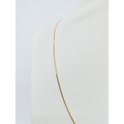 14K Yellow Gold Box Link Chain Necklace