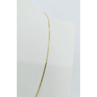 14K Yellow Gold Box Link Chain Necklace