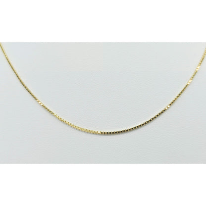 14K Yellow Gold Box Link Chain Necklace