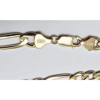 14K Yellow Gold Figaro Link Bracelet