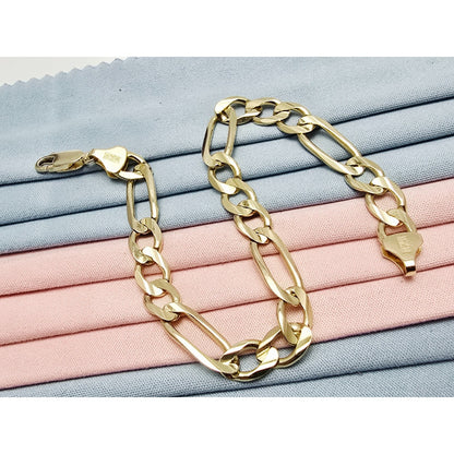 14K Yellow Gold Figaro Link Bracelet
