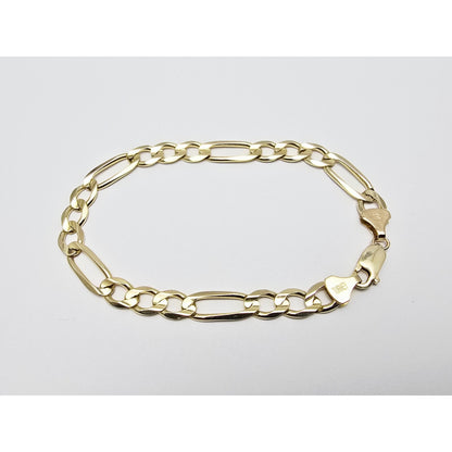 14K Yellow Gold Figaro Link Bracelet