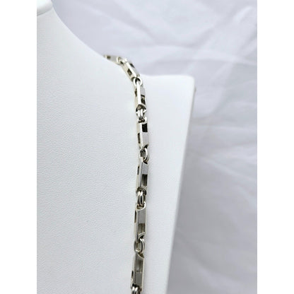 10K White Gold Custom Link Chain Necklace