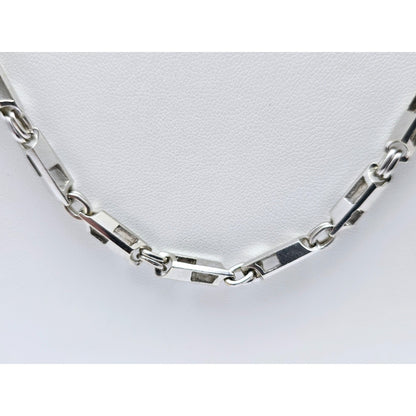10K White Gold Custom Link Chain Necklace