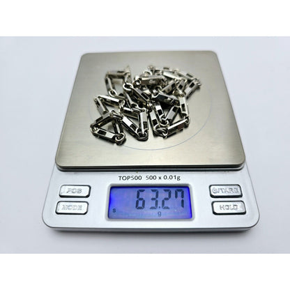 10K White Gold Custom Link Chain Necklace