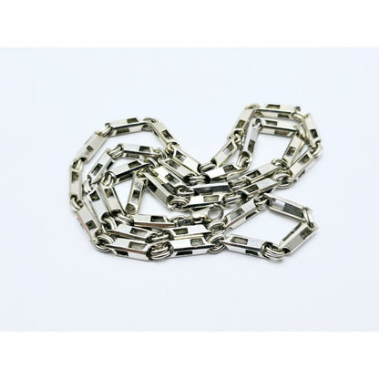 10K White Gold Custom Link Chain Necklace
