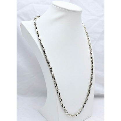 10K White Gold Custom Link Chain Necklace
